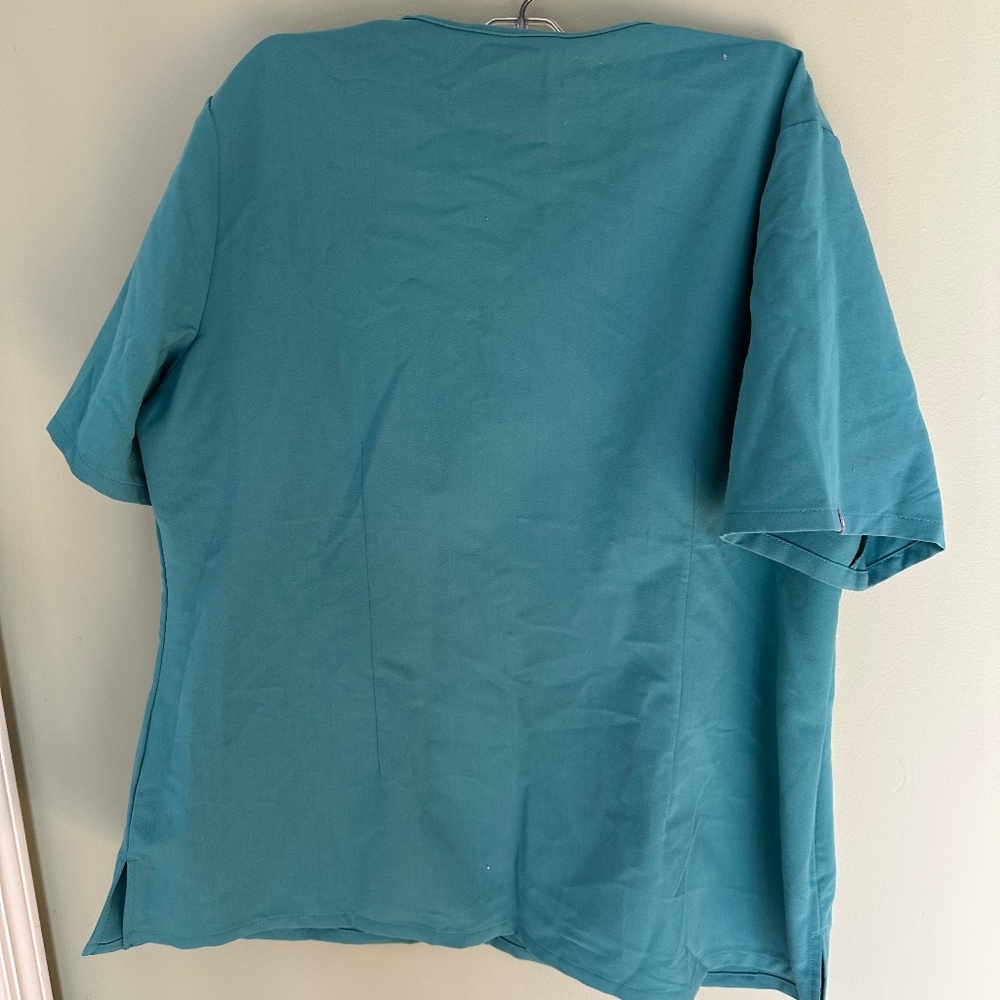 Women's FIGS Casma Scrub Top X-L 3 Pocket Teal (Caribbean?) Nurse TechUniform - Picture 5 of 9